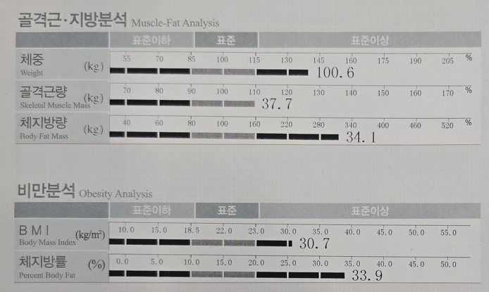 치료 전 인바디