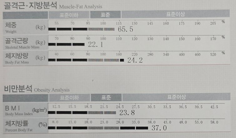 치료 전 인바디