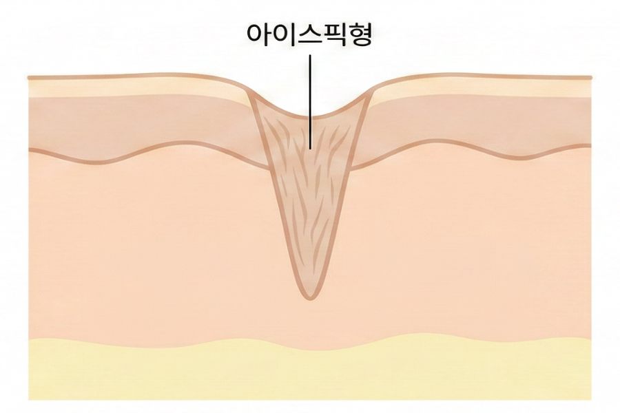 송곳형 흉터 일러스트